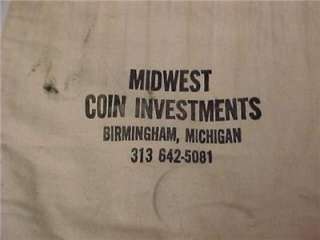 on one souvenir vintage bank deposit bag from Midwest Coin Investments 