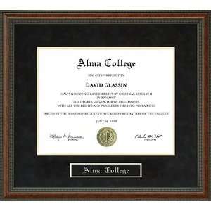 Alma College Diploma Frame 