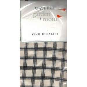  Waverly Garden Room Wellington Cream & Black King Bedskirt 