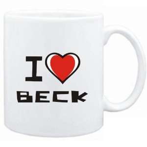 Mug White I love Beck  Last Names 