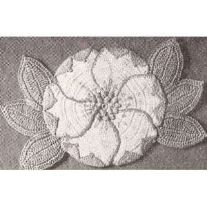 Vintage Crochet PATTERN to make   Flower Hot Plate Mat Pad Holder. NOT 