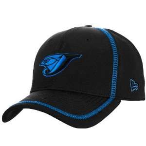  New Era Toronto Blue Jays Black Microfiber Stretch Fit Hat 