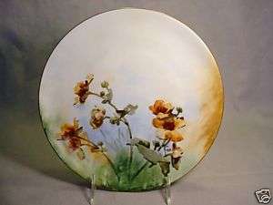HAND PAINTED CAINES STUDIO FRENCH FLORAL ROSES? PLATE  