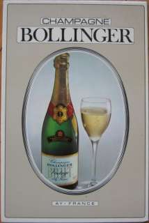1960 French Wine Advertising Sign   Champagne Bollinger  