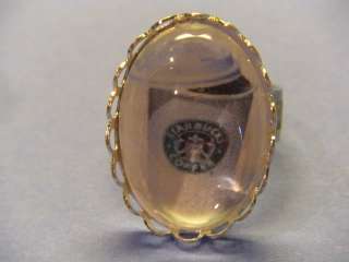 Starbucks Coffee Ring drink bottle,altered art,ooak  