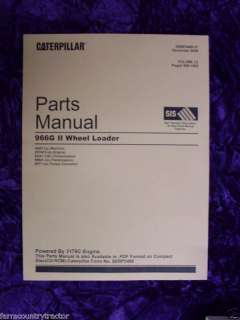 Caterpillar 966G II Wheel Loader Parts Manual  
