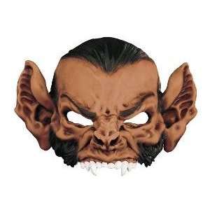  zzdisc   Bat Demon Half Mask (Brown) Halloween Costume 