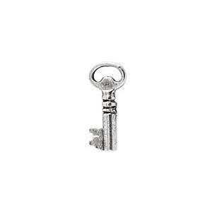   Silver (plated) Key Charm 10x23mm Charms Arts, Crafts & Sewing