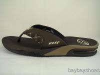 REEF FANNING BROWN PLAID THONG SANDALS MENS ALL SIZES  