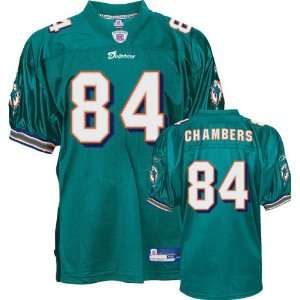  Chris Chambers Aqua Reebok Authentic Miami Dolphins Jersey 