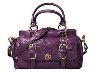 Coach Pre owned Legacy Garcia Leather Berry Purple Tote Bag Purse 