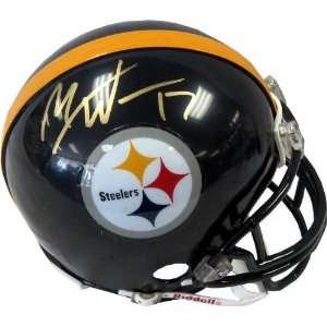 Mike Wallace Autographed Pittsburgh Steelers Mini Helmet   Autographed 