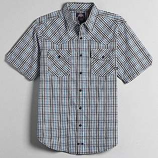Mens Western Style Stitched Plaid Shirt  Dickies Clothing Young Mens 
