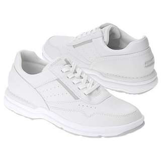 Mens Rockport On Road White/Grey Leather Shoes 