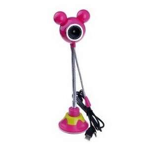  USB 2.0 Flexible Neck Cable Webcam W/microphone Pink Electronics