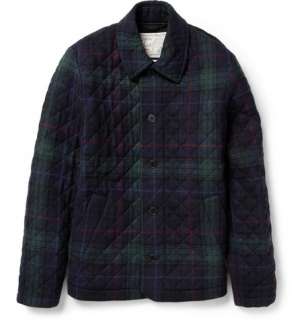   Coats and jackets  Winter coats  Quilted Plaid Wool Blend Jacket