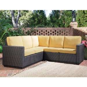  Harvest All Weather Wicker Five Seat Sectional Patio, Lawn & Garden