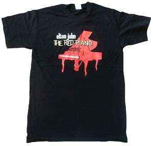   JOHN Merchandise THE RED PIANO UK London Tour 2007 T Shirt S  