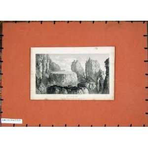  Scotland 1846 Antique Engraving View Quiraing Cliffs