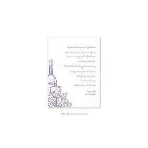  Wine & Grapes Letterpress Wedding Invitations Health 