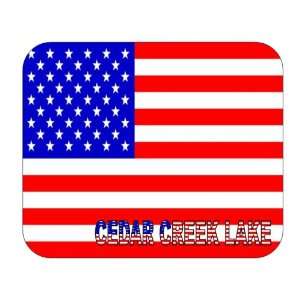  US Flag   Cedar Creek Lake, Texas (TX) Mouse Pad 