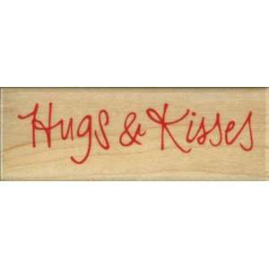  Hugs and Kisses Wood Mounted Rubber Stamp (C3193) Arts 
