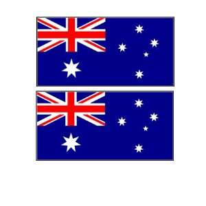 2 Australia Australian Flag Stickers Decal Bumper Window 