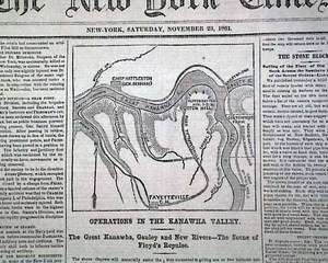 BELMONT MO Civil War KANAWHA VALLEY Map 1861 Newspaper  