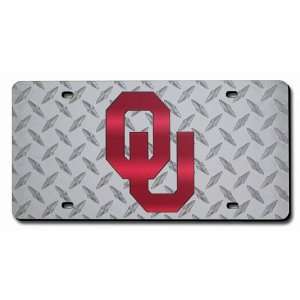  Oklahoma Deluxe Diamond Plate Laser Cut License Plate 