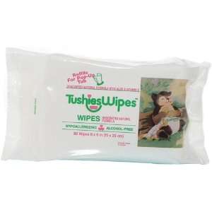  Tushie Wipes Refill Natural 80 Count Health & Personal 