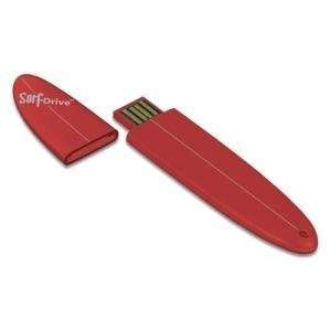  512MB SURFDRIVE FLASH DRIVE USB 2.0 RUBBER EXTERIOR RED 