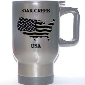  US Flag   Oak Creek, Wisconsin (WI) Stainless Steel Mug 