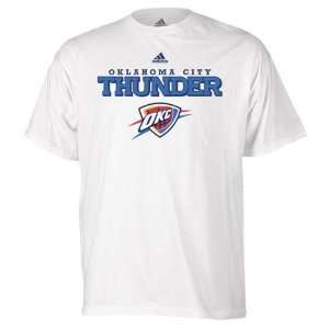  Oklahoma City Thunder White adidas True T Shirt Sports 