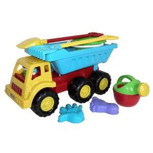   SS 2180 Construction Dump Truck Sand Toy   7 Piece Set Toys & Games