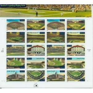  Baseball Legendary Playing Fields Collectible Stamp Sheet 