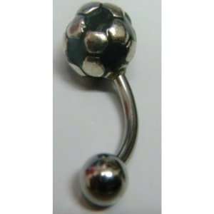  Soccer Ball Belly Button Ring (Brand New) 