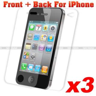 New 1 x/3 x/6 x /10 x Front + Back Clear Screen Protector Cover For 