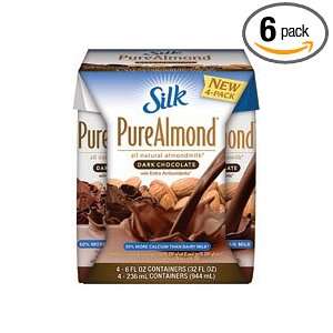Silk Dark Chocolate Almond Milk 4 Pack, 8 Ounce (Pack of 6)  