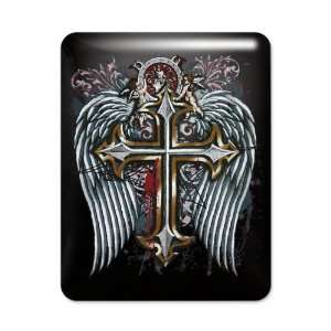  iPad Case Black Cross Angel Wings 