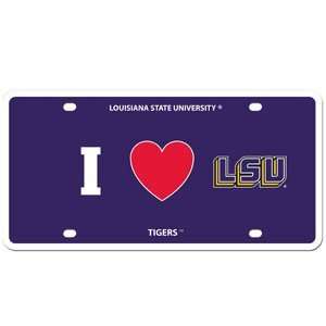  NCAA LSU Tigers License Plate Heart