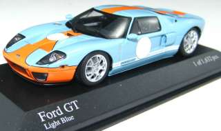 43 Scale 2006 Ford GT Light Blue by Minichamps  