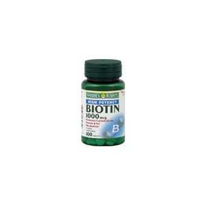  Natures Bounty  Biotin, 1000 mcg, 100 tablets Health 