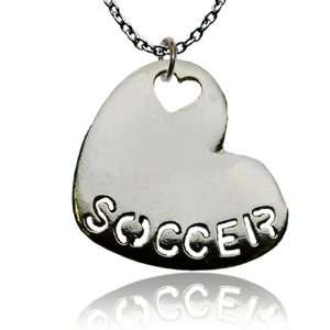  SOCCER Sport Heart Necklace