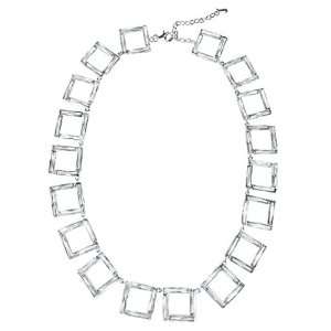   Diamond CZ Baguette Sterling Silver Necklace Willow Company Jewelry