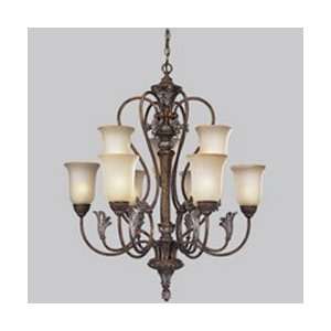   Carmel Collection Tuscany Crackle 9 Light Chandelier