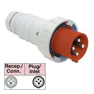  Bryant 432p6w Plug, 3 Pole, 4 Wire, 32a, 380 415v Ac, Red 