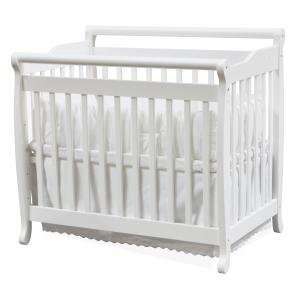  Emily Convertible Mini Crib in White Baby