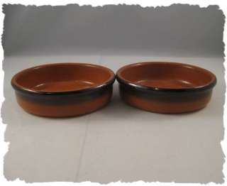 Red Clay Glazed Pottery Round Shallow Bowls/Dishes #2  