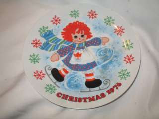 1976 Raggedy Ann Christmas Collector Plate  