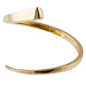 HERMES Estate 18K Gold Twisted Nail Bangle Bracelet  
